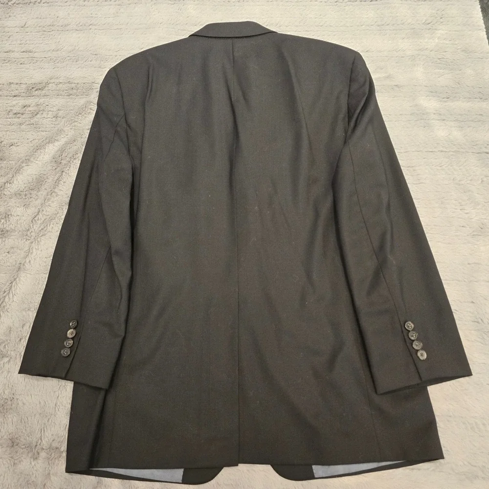 Hugo Boss Rossellini Movie U Mens 40S Black Virgin Wool 3 Button Blazer‎ USA